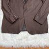 10-5436.jpg Bocaccio Uomo Men Suit 54L Pants 44x31.5 Brown Polyester Viscose Spandex New