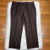 10-5447.jpg Bocaccio Uomo Men Suit 54L Pants 44x31.5 Brown Polyester Viscose Spandex New