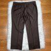 10-5456.jpg Bocaccio Uomo Men Suit 54L Pants 44x31.5 Brown Polyester Viscose Spandex New