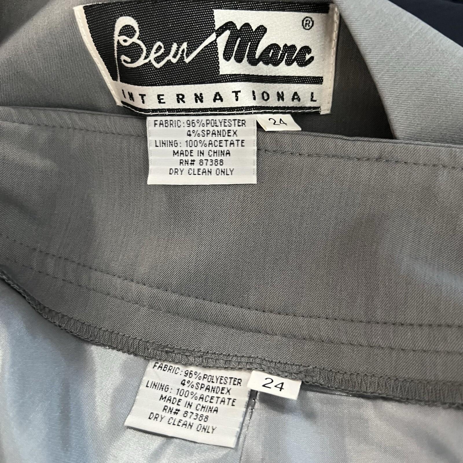Ben Marc Int Polyester Stretch Pant Suit Top 24 Olive Green Straight leg 3PC New