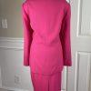 10-5463.jpg Kasper ASL Acetate Skirt Suit Size 12 Pink Collarless Double Breasted Lined 2PC