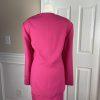 10-5464.jpg Kasper ASL Acetate Skirt Suit Size 12 Pink Collarless Double Breasted Lined 2PC