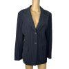 Le Suit Separates Women Polyester Blazer Size 18 Black Striped Career 1PC Lined