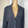 Le Suit Separates Women Polyester Blazer Size 18 Black Striped Career 1PC Lined