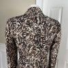 KASPER 2PC Brown Beige Abstract Silk Lined Notch Collar Blazer & Top Size 6