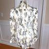 BEBE Double Breasted Animal Print Beige Black Cotton Lined Trench Coat Size S