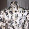 BEBE Double Breasted Animal Print Beige Black Cotton Lined Trench Coat Size S