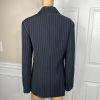 Le Suit Separates Women Polyester Blazer Size 18 Black Striped Career 1PC Lined