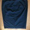 NORMA KAMALI Black Adjustable Waist Stretch Polyester Blend Pencil Skirt Size 16