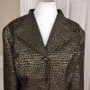 Terramina Polyester Skirt Suit Size 24 Brown Gold Metallic Women 2 Piece