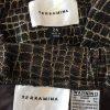 Terramina Polyester Skirt Suit Size 24 Brown Gold Metallic Women 2 Piece