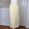 EMILY Polyester Skirt Suit Size 24W Yellow Lined Ruffle Notch Collar 2PC New