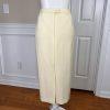 EMILY Polyester Skirt Suit Size 24W Yellow Lined Ruffle Notch Collar 2PC New