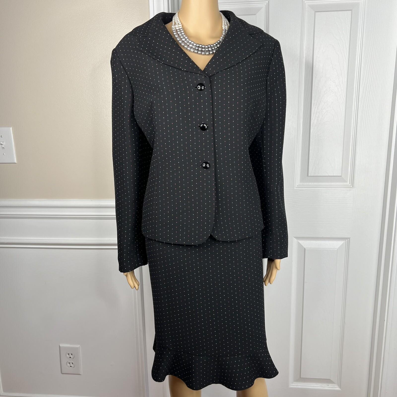 Collections for Le Suit Polyester Cotton Skirt Suit Size 16P Ruffle Lined 2PC