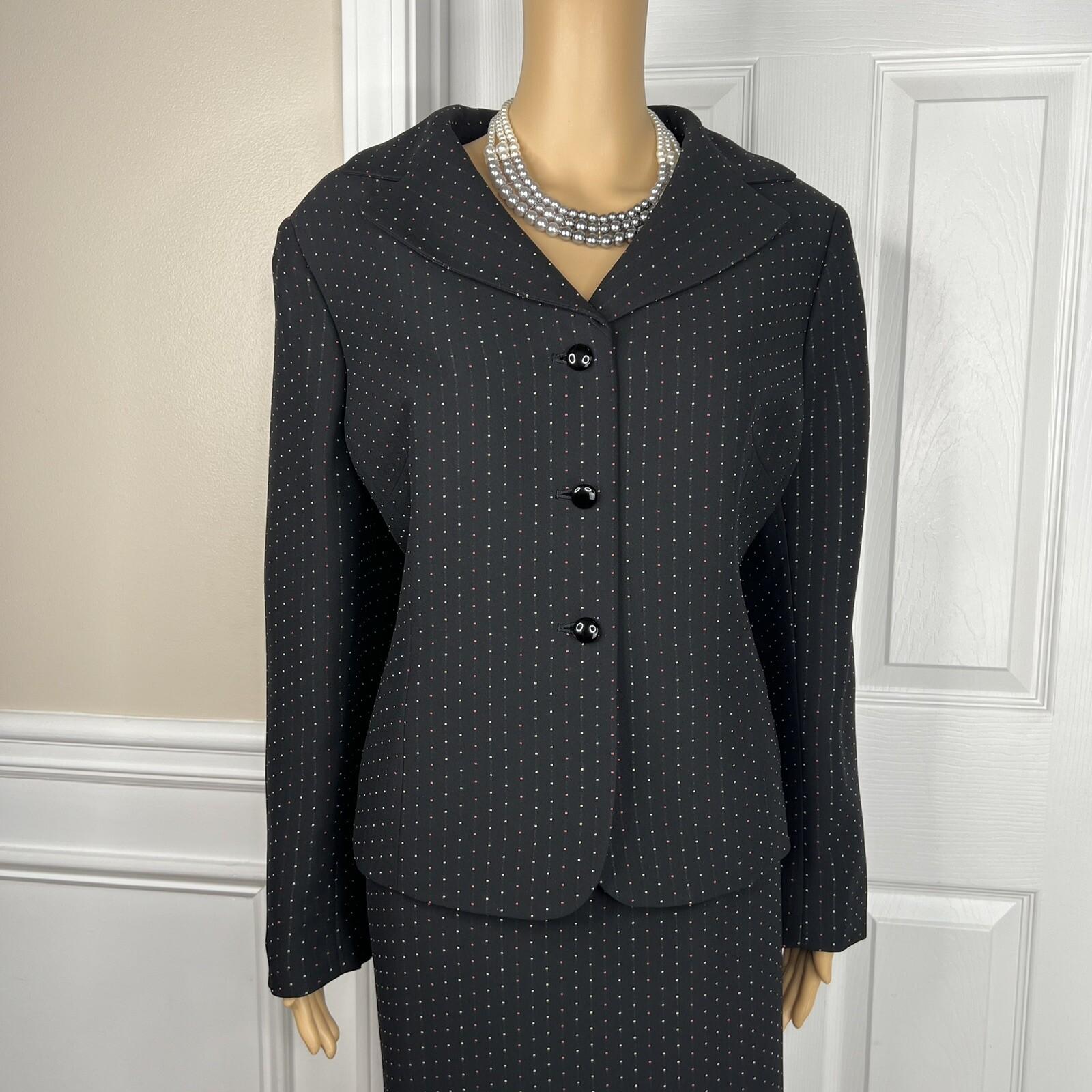 Collections for Le Suit Polyester Cotton Skirt Suit Size 16P Ruffle Lined 2PC