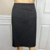 Tahari ASL Polyester Viscose Spandex Skirt Suit Size 14P Black Striped Lined 2PC