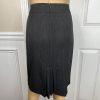 Tahari ASL Polyester Viscose Spandex Skirt Suit Size 14P Black Striped Lined 2PC