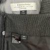 Tahari ASL Polyester Viscose Spandex Skirt Suit Size 14P Black Striped Lined 2PC