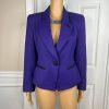 Ted Lapidus Paris Vintage Blazer Size 4 Purple Shawl Collar Lined Pockets