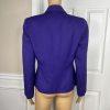 Ted Lapidus Paris Vintage Blazer Size 4 Purple Shawl Collar Lined Pockets
