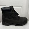 Timberland Men 6 inch Premium Black Nubuck Leather Waterproof Boot Size 12