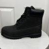 Timberland Men 6 inch Premium Black Nubuck Leather Waterproof Boot Size 12