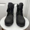 Timberland Men 6 inch Premium Black Nubuck Leather Waterproof Boot Size 12