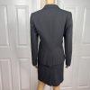 Calvin Klein Polyester Rayon Stretch Skirt 6P Suit 8P Gray Lined 2PC Career