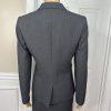 Calvin Klein Polyester Rayon Stretch Skirt 6P Suit 8P Gray Lined 2PC Career