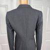Calvin Klein Polyester Rayon Stretch Skirt 6P Suit 8P Gray Lined 2PC Career
