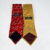 2 Salvatore Ferragamo Mens 100% Silk Necktie Italy Made Red Yellow Animal Print
