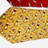 2 Salvatore Ferragamo Mens 100% Silk Necktie Italy Made Red Yellow Animal Print