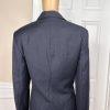 Liz Claiborne Vintage Wool Pant 12 Suit 10 Dark Blue Striped Double Breasted 2PC