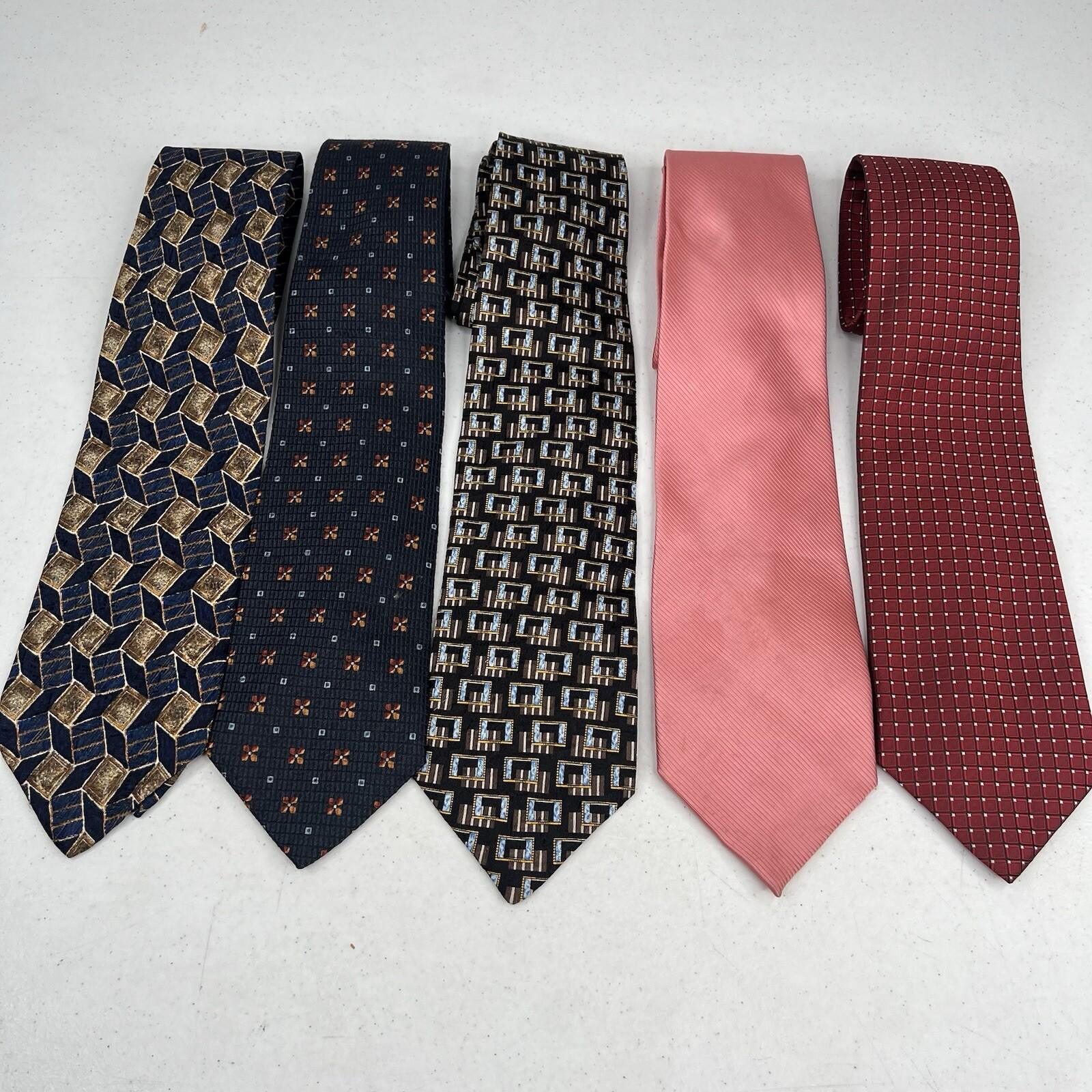 Ermenegildo Zegna 100% Silk Men Neck Tie made in Italy Retro Textured Abstract 5