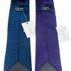 2 New J.Crew Men Silk Neck Tie Navy Blue Purple Printed Dot Slim Career 2 .5x59