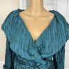 Cachet Vtg Green 2PC Polyester Stretch Pleated Back Zip Formal Skirt &Top Size 6