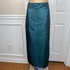 Cachet Vtg Green 2PC Polyester Stretch Pleated Back Zip Formal Skirt &Top Size 6