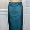 Cachet Vtg Green 2PC Polyester Stretch Pleated Back Zip Formal Skirt &Top Size 6
