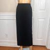 Larry Levine Polyester Rayon Spandex Skirt Suit Size 18 Black Ruffle Belted 2PC