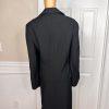 Larry Levine Polyester Rayon Spandex Skirt Suit Size 18 Black Ruffle Belted 2PC