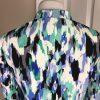 Kasper Polyester Stretch Skirt Size 6 Suit Size 8 Blue Multi Stand Up Collar 2PC