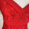 LULU'S Red Sleeveless Stretch Cotton Nylon Lace Maxi Cocktail Formal Dress SZ S