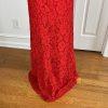 LULU'S Red Sleeveless Stretch Cotton Nylon Lace Maxi Cocktail Formal Dress SZ S