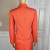 KASPER ASL Women 2PC Orange Polyester Lined Shawl Collar Skirt Suit Size 2P
