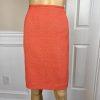 KASPER ASL Women 2PC Orange Polyester Lined Shawl Collar Skirt Suit Size 2P