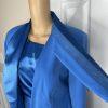 Natalli  Barri Polyester Skirt 8 Suit Top Size 10 Blue Removable Collar 3PC New