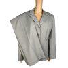 Collections For Le Suit Polyester Rayon Pant Suit Size 18 Gray Striped 2PC
