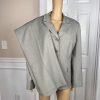 Collections For Le Suit Polyester Rayon Pant Suit Size 18 Gray Striped 2PC