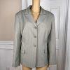 Collections For Le Suit Polyester Rayon Pant Suit Size 18 Gray Striped 2PC