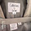 Collections For Le Suit Polyester Rayon Pant Suit Size 18 Gray Striped 2PC